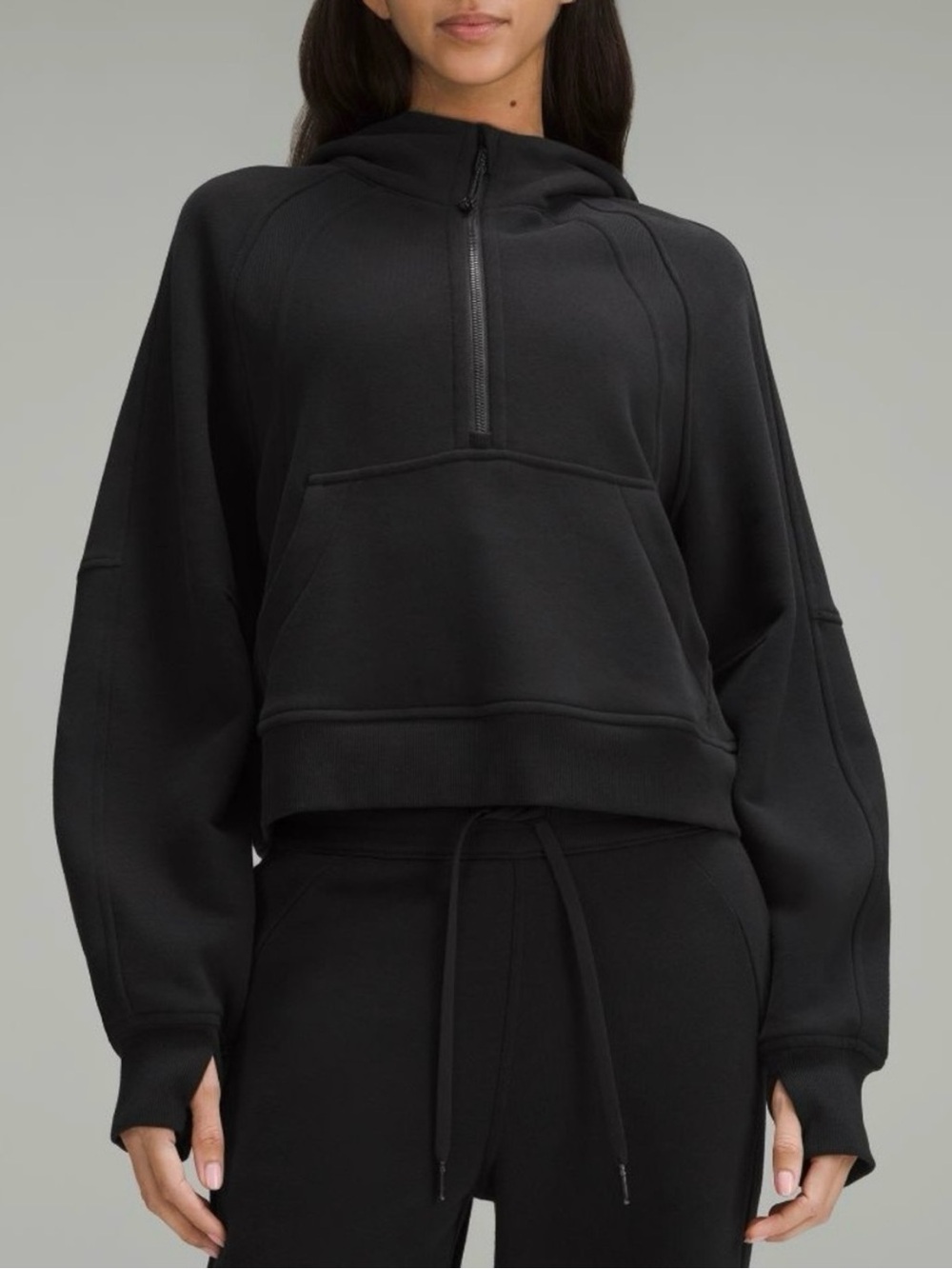 Lululemon Scuba Oversized Half-Zip Hoodie XS/S Black
